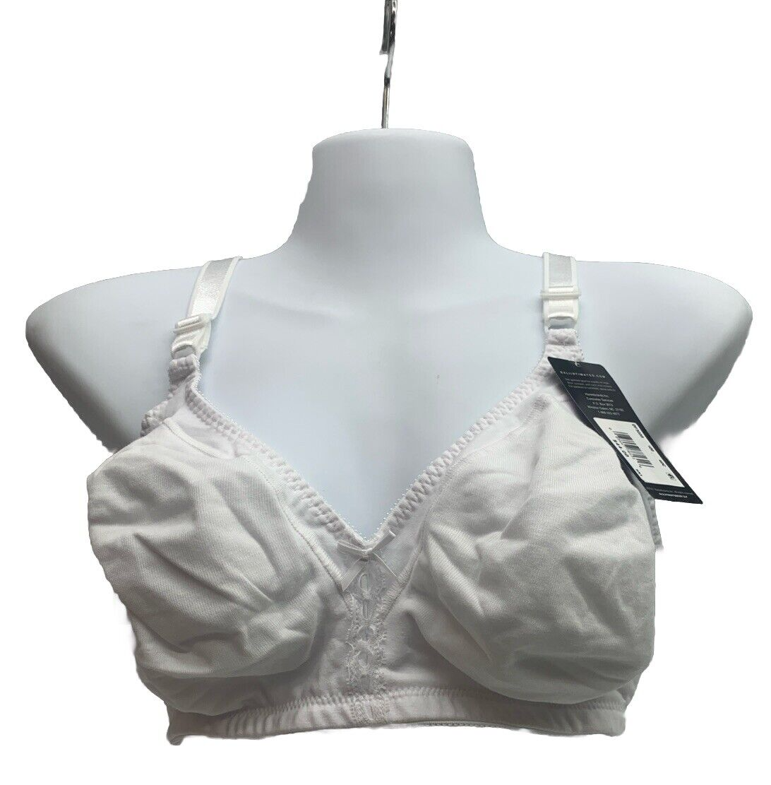 Bali Women's Double Support Wirefree Bra DF3036 Size 40C White Back Smoothing