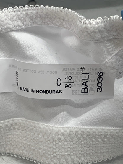 Bali Women's Double Support Wirefree Bra DF3036 Size 40C White Back Smoothing