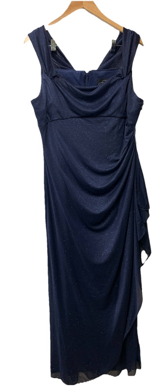 Alex Evenings Women's Long Cold Shoulder Dress for Casual Party/Cocktail Size 16