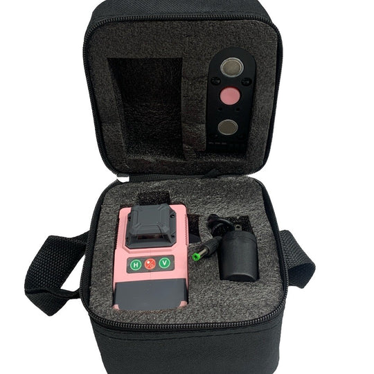 Laser Level Paowafol 3x360° Cross Line for Construction & Picture Hanging Pink