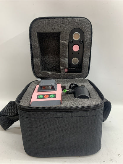 Laser Level Paowafol 3x360° Cross Line for Construction & Picture Hanging Pink