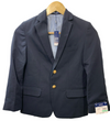 Izod Boys Husky Brass Button Navy Blazer Holidays Christmas Size 8 Long Sleeve
