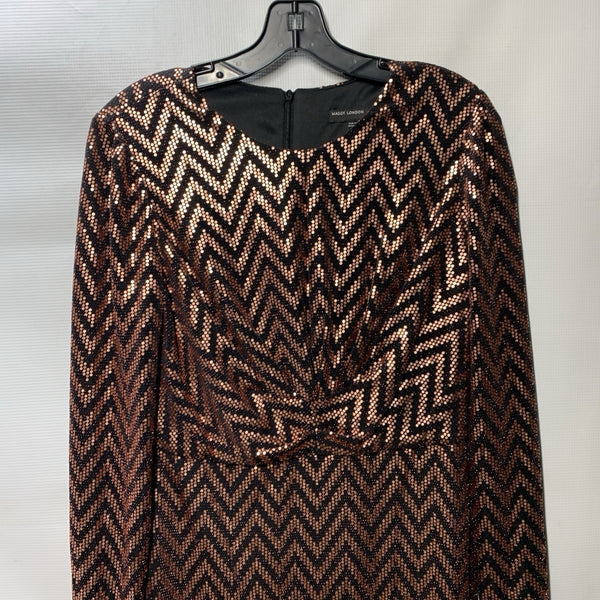 Maggy London Midi Dress Holiday Occasion Party Formal Night Long Sleeve Size 6