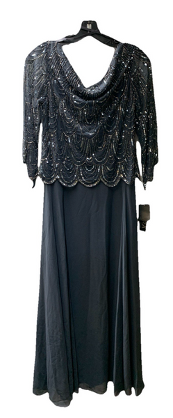 J Kara Beaded Dress Long Dress Formal Evening Dress Pull On (Size 6P)