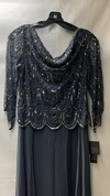 J Kara Beaded Dress Long Dress Formal Evening Dress Pull On (Size 6P)