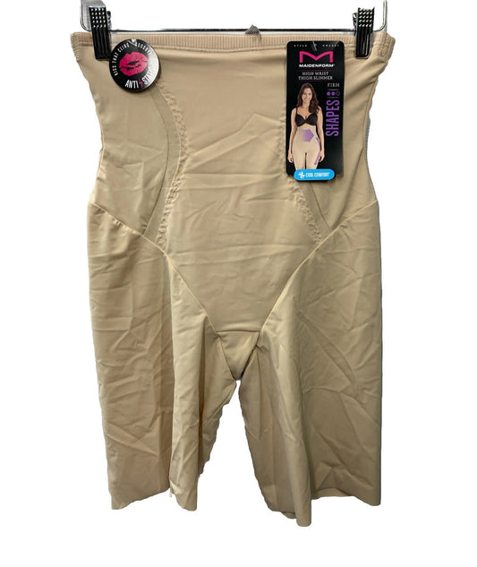 Maidenform Women's High-Waist Thigh Slimmer Shapewear Cool Comfort DM5001 Size M