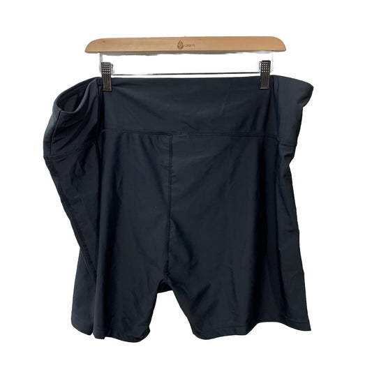 Maxine Of Hollywood Standard 6" Inseam Biker Swim Short Bottoms Size 24W Black