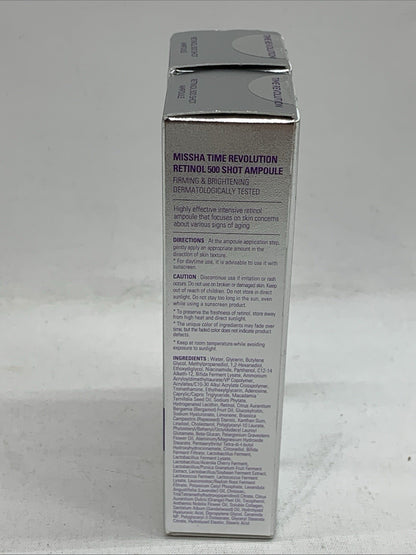 MISSHA Time Revolution Retinol 500 Shot Ampoule 10ml Firming Lifting K-Beauty