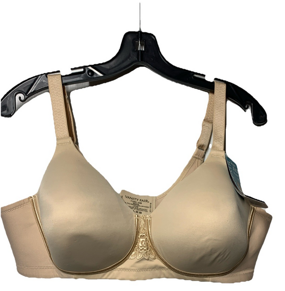 Vanity Fair Beauty Back Smoother Full Figure Wirefree Bra 71380 Size 44B Beige