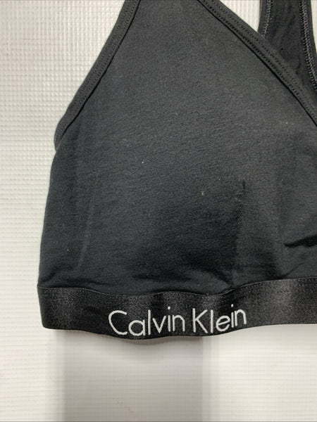 Calvin Klein Women's QP16680-001 Black Lightly Lined Bralette Bra Pull-On XL
