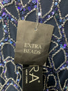 J Kara Womens 3/4 Sleeve Geo Beaded Gown Special Occasion Long Dress Size 12