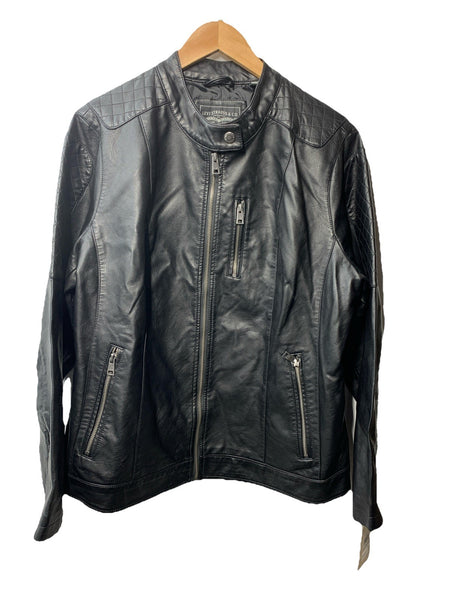 Levi's Women's Faux Leather Motocross Racer Jacket Standard Black Size 1X