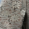 Alex Evenings Women's Tea Length Embroidered Bodice 3/4 Sleeve Size 18W Taupe