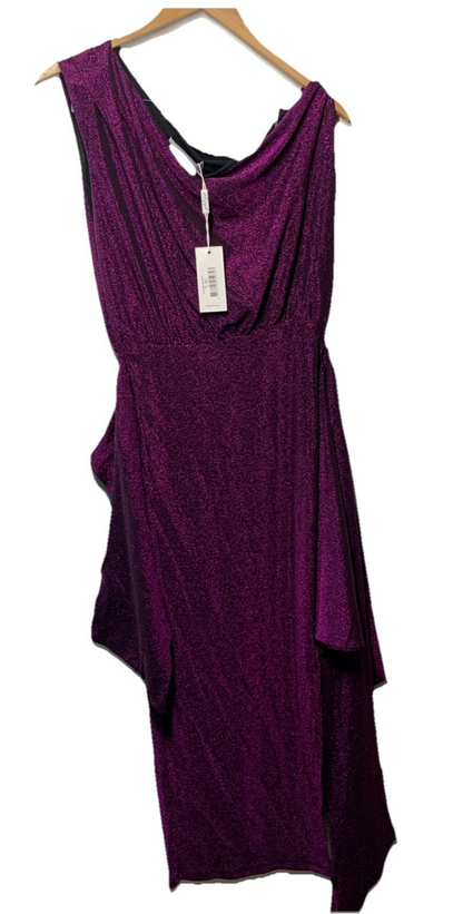 Petal & Pup Women's Santiago Off Shoulder Midi Party Cocktail Dress Small Purple
