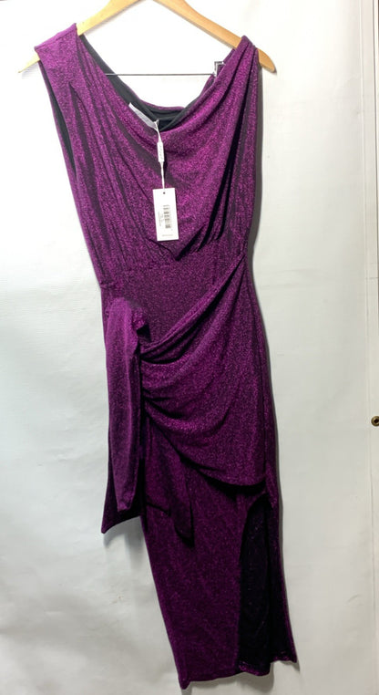 Petal & Pup Women's Santiago Off Shoulder Midi Party Cocktail Dress Small Purple