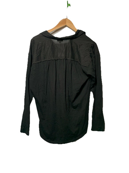 Splendid Women's Paige Shirt Long Sleeve Collared RF0W780 Casual Size XS Black