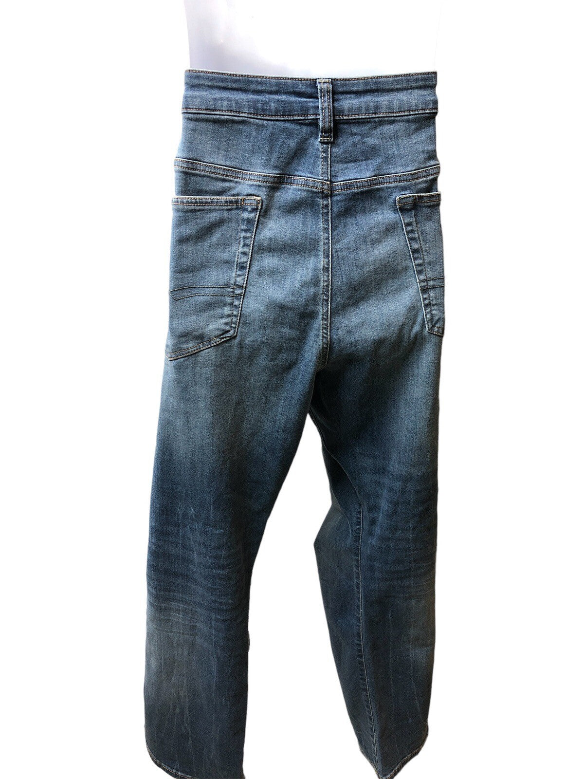 BUFFALO David Bitton Men's 42/30 Ash Slim-Fit Jeans Pants Veined And Crinkled