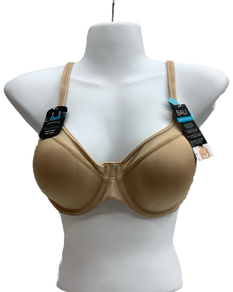 Bali DF3439 Women's One Smooth U Ultra Neckline Underwire Bra Nude Size 34C