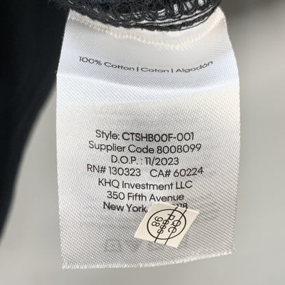Calvin Klein Boys' Short Sleeve Woven Button-up Collared Shirt Size 18/20 Black