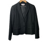 Calvin Klein Women's Two Button Lux Suit Blazer Black 12 Petite Long Sleeve