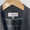 Calvin Klein Women's Two Button Lux Suit Blazer Black 12 Petite Long Sleeve