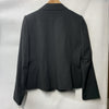 Calvin Klein Women's Two Button Lux Suit Blazer Black 12 Petite Long Sleeve