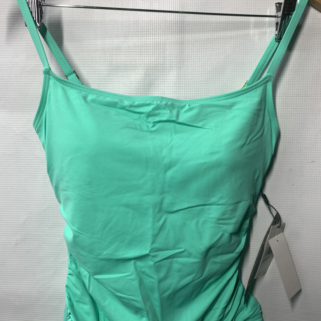 La Blanca Women's Island Goddess Shirred Side One Piece Swimsuit Swimwear Size 8