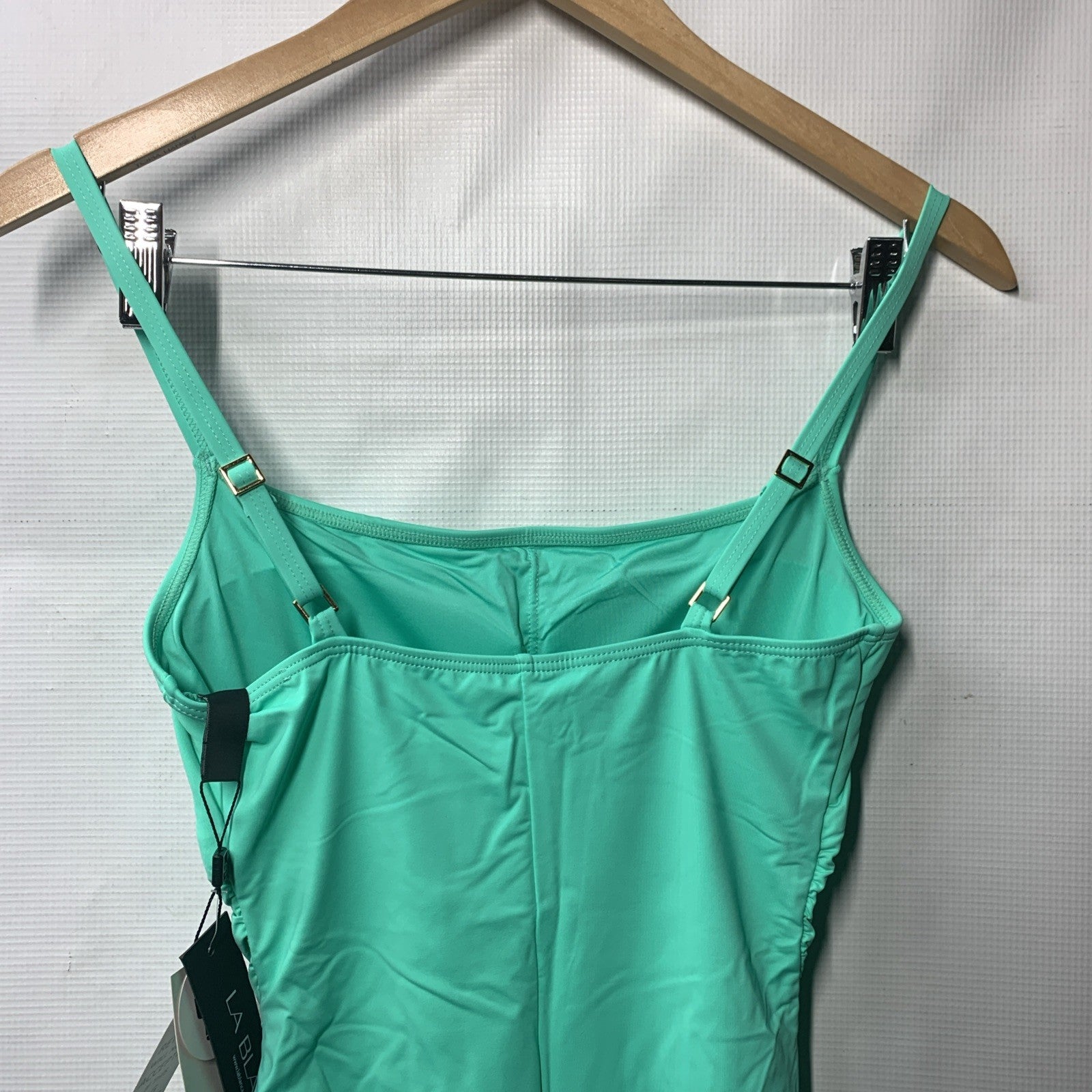 La Blanca Women's Island Goddess Shirred Side One Piece Swimsuit Swimwear Size 8