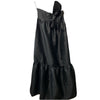 Petal + Pup Betina Bow Front Maxi Dress Black One Shoulder Sleeveless Size Large
