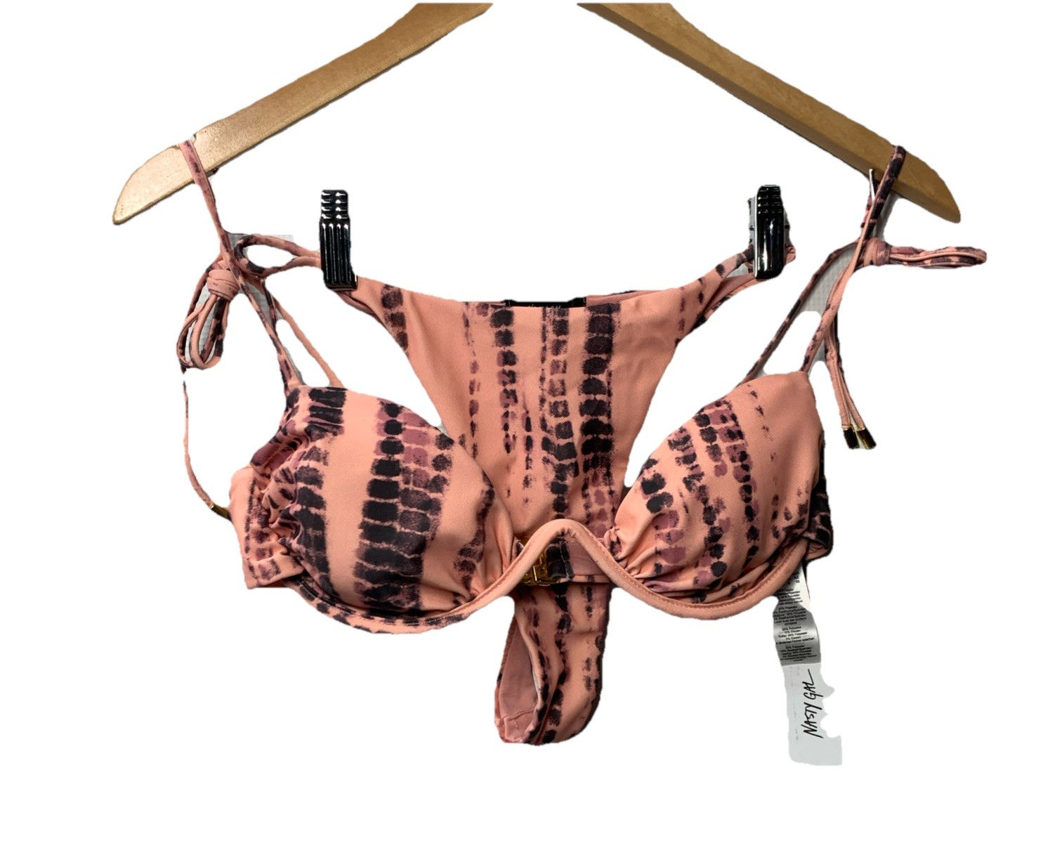 Women's Nasty Gal Tie Dye V Wire 3 Piece Maxi Skirt Bikini Set Swimwear Size 6