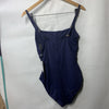La Blanca Womens Island Goddess Shirred Side One Piece Swimsuit Swimwear Size 10
