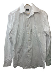 Van Heusen Mens Regular-Fit White Button Dress Shirt Size M Long Sleeve Collared