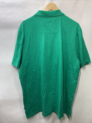 Nautica Men's Classic Fit Rugby Chest-Stripe Polo XL Collared Green Short Sleeve