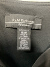 R & M Richards Women's Black Rhinestone-Detail Gown Plus Evening Casual Size 16W