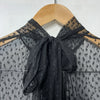 BCBGMAXAZRIA Women's Long Puff Sleeve Mock Neck Mini Evening Dress Black Size 16