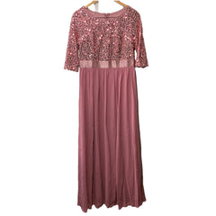 Ever Pretty Women's Sequin Chiffon Formal Evening Dresses 3/4 Sleeve Size 10