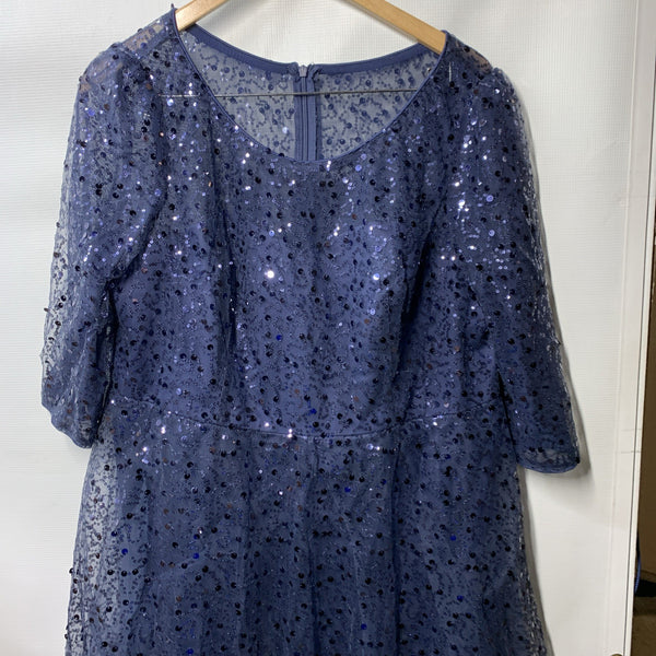 Ever-Pretty Women's Sequin Midi Cocktail Evening Semi Formal Dress - Size 18