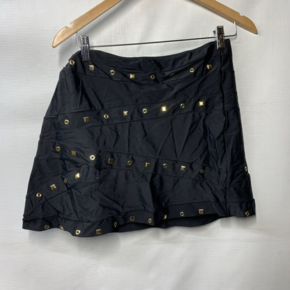 Nasty Gal Ring Studded Underwire Beach Three- piece Bikini Set Black Size 6