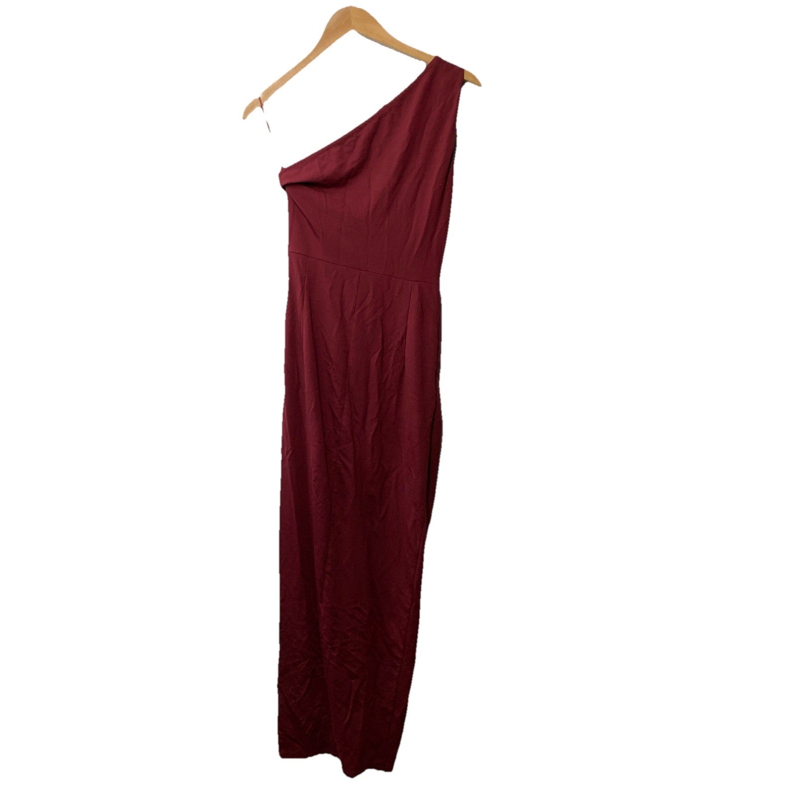 Sarin Mathews Women's One Shoulder Long Formal Dress Sleeveless Size Medium
