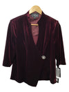 Alex Evenings Womens Velvet Asymmetric Pointed Hem Blouse Shirt Size SP 8291957
