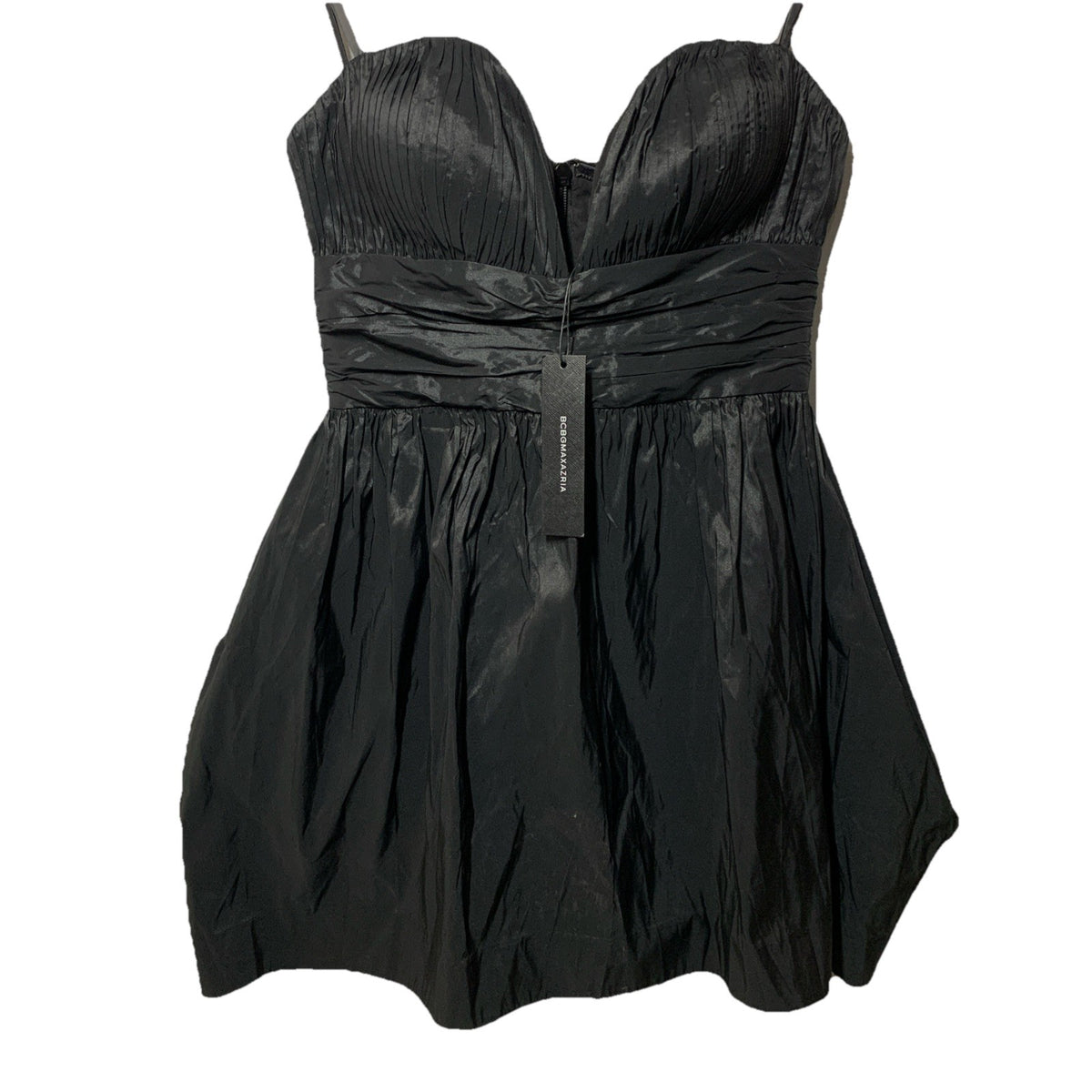BCBGMAXAZRIA Women’s Maxazria Black Mini Strapless Ruched Evening Dress Size 6