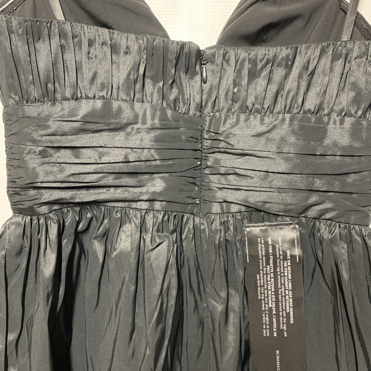 BCBGMAXAZRIA Women’s Maxazria Black Mini Strapless Ruched Evening Dress Size 6