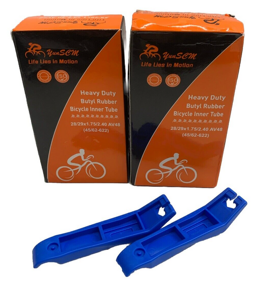 2-Pcs 29" Bicycle Inner Tubes 28 /29 x 1.75/2.4 AV48mm (45/62-622) Heavy Duty