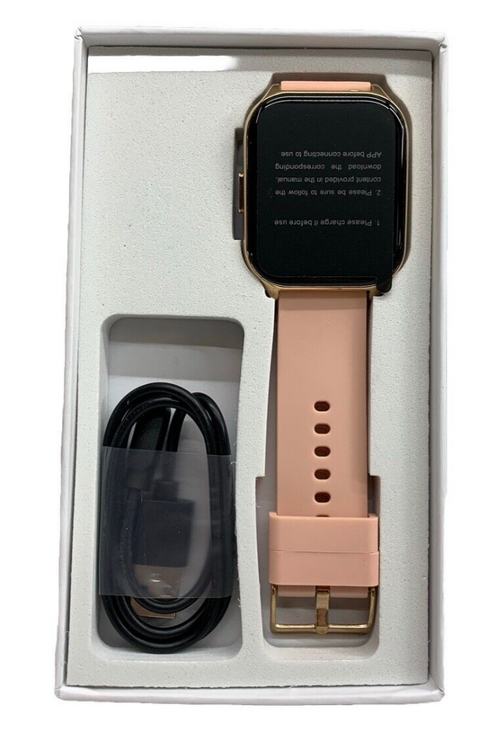 Smart Wrist Watch for Women Men(Dial/Answer Calls), 2.0" Fitness Rose Gold+Pink
