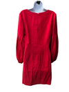 Chelsea28 Women's 157719 Balloon Sleeve Shift Casual Dress V-Neck Red Size 10