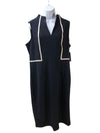 Donna Morgan Women's Notch Neck Sleek Sheath Dress Office Workwear Blue Size 14