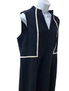 Donna Morgan Women's Notch Neck Sleek Sheath Dress Office Workwear Blue Size 14