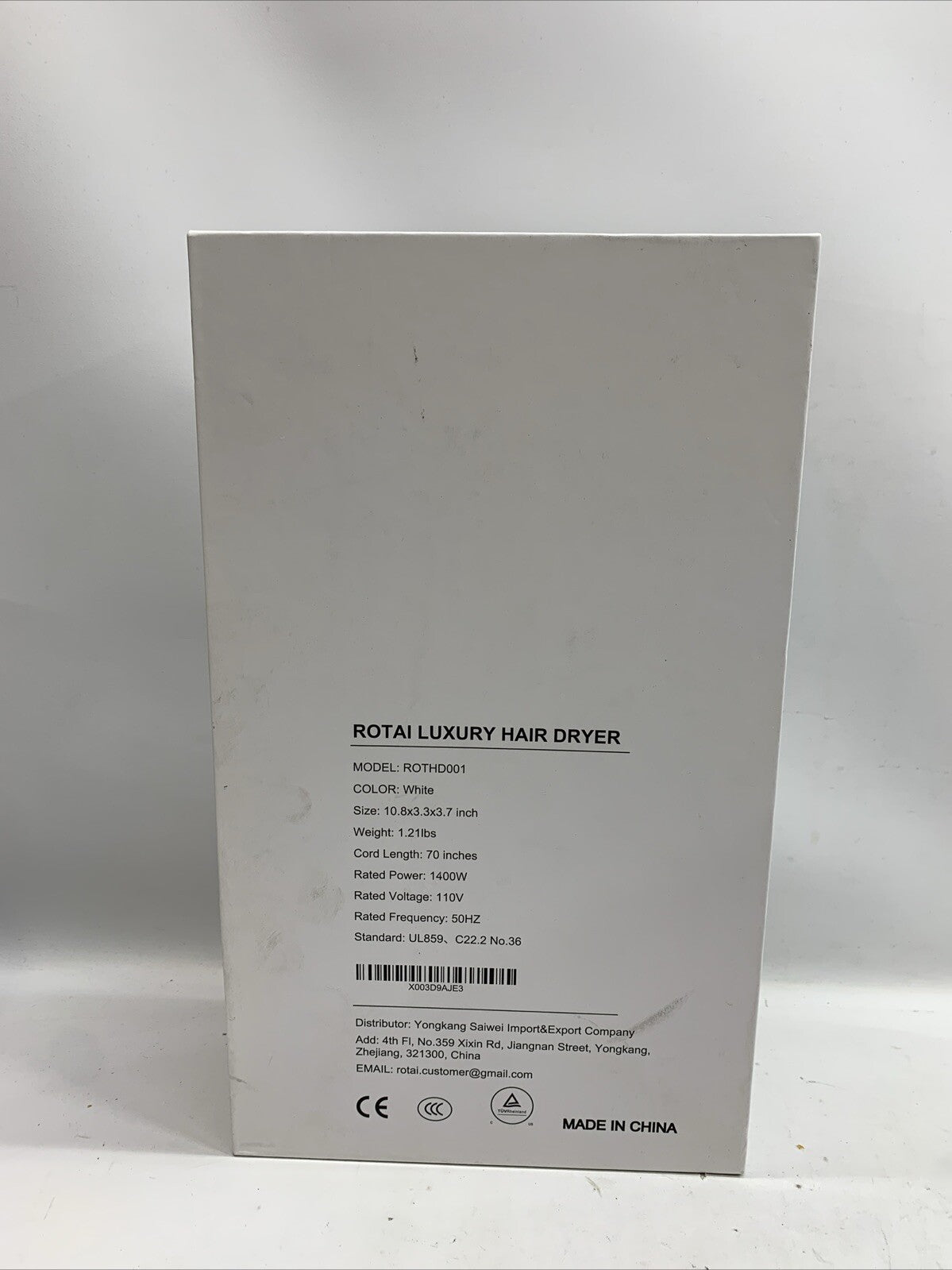 ROTAI Hair Dryer Brushless with 110, 000 RPM, High-Speed Fast Drying, 200 Millio