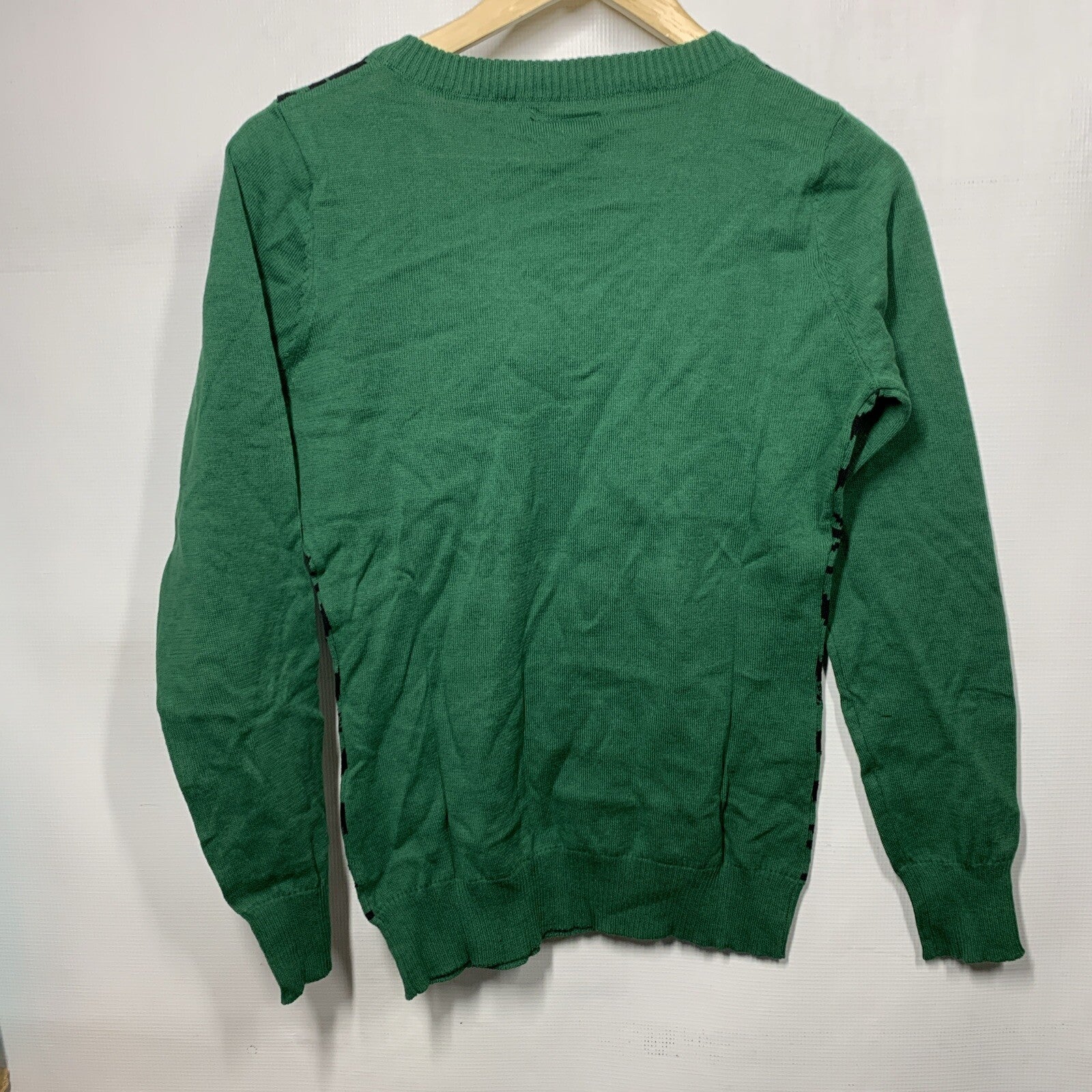 FOCO Women's Size Small New York Jets NFL Team Logo Ugly Holiday V-Neck Sweater