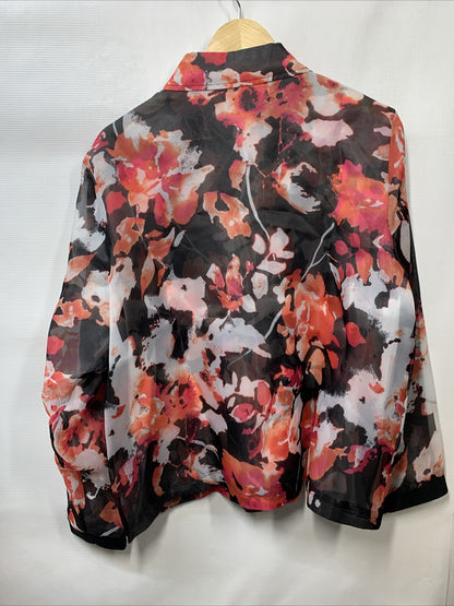 MULTIPLES Women's Cuffed Long Sleeve 2-Pocket Snap Front Lined Jacket Size XL